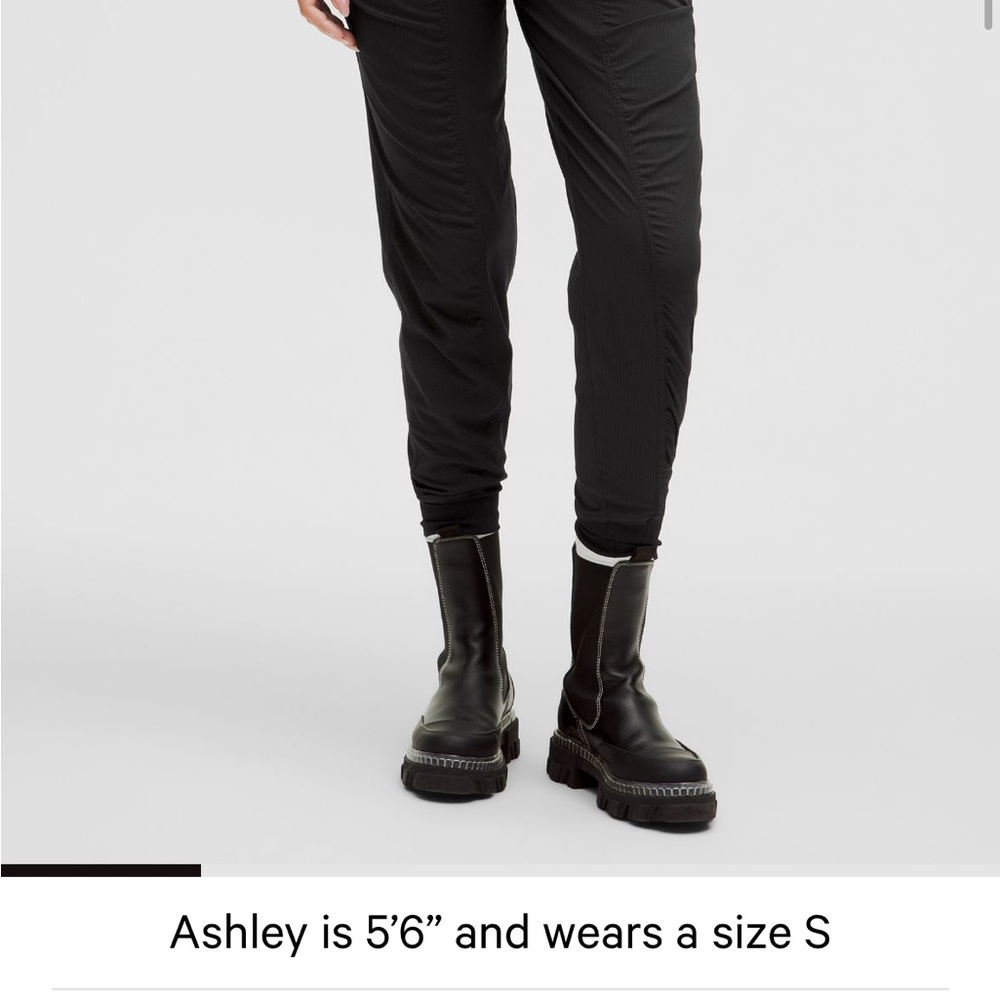lululemon Dance Studio Mid-Rise Black Joggers, full length